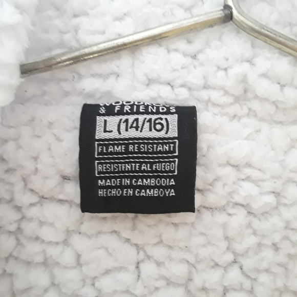 Woodrow & Friends Kid's  Sherpa Lined Robe Bunny Purple L (14/16) - Picture 3 of 10